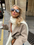 Manteau court élégant en laine