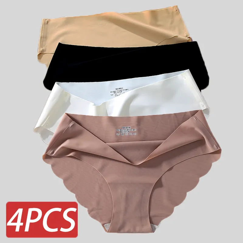 Lot de 4 culottes invisibles - Soie glacée