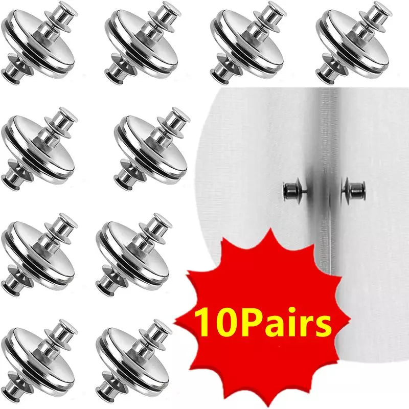 Boutons Magnétiques Invisibles Iplusmile – Lot De 6 Paires Noires, Pour Manteaux, Coupe-vent, Vestes DIY | Accessoires Couture Forte Adhérence, Faciles à Coudre