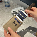 Porte-Carte en Cuir PU élégant à boucle