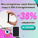 Mini enregistreur vocal discret - Jusqu'à 50h d'enregistrement