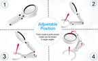 Loupe de bureau pliable LED 2 EN 1 - Zoom 30X 10X