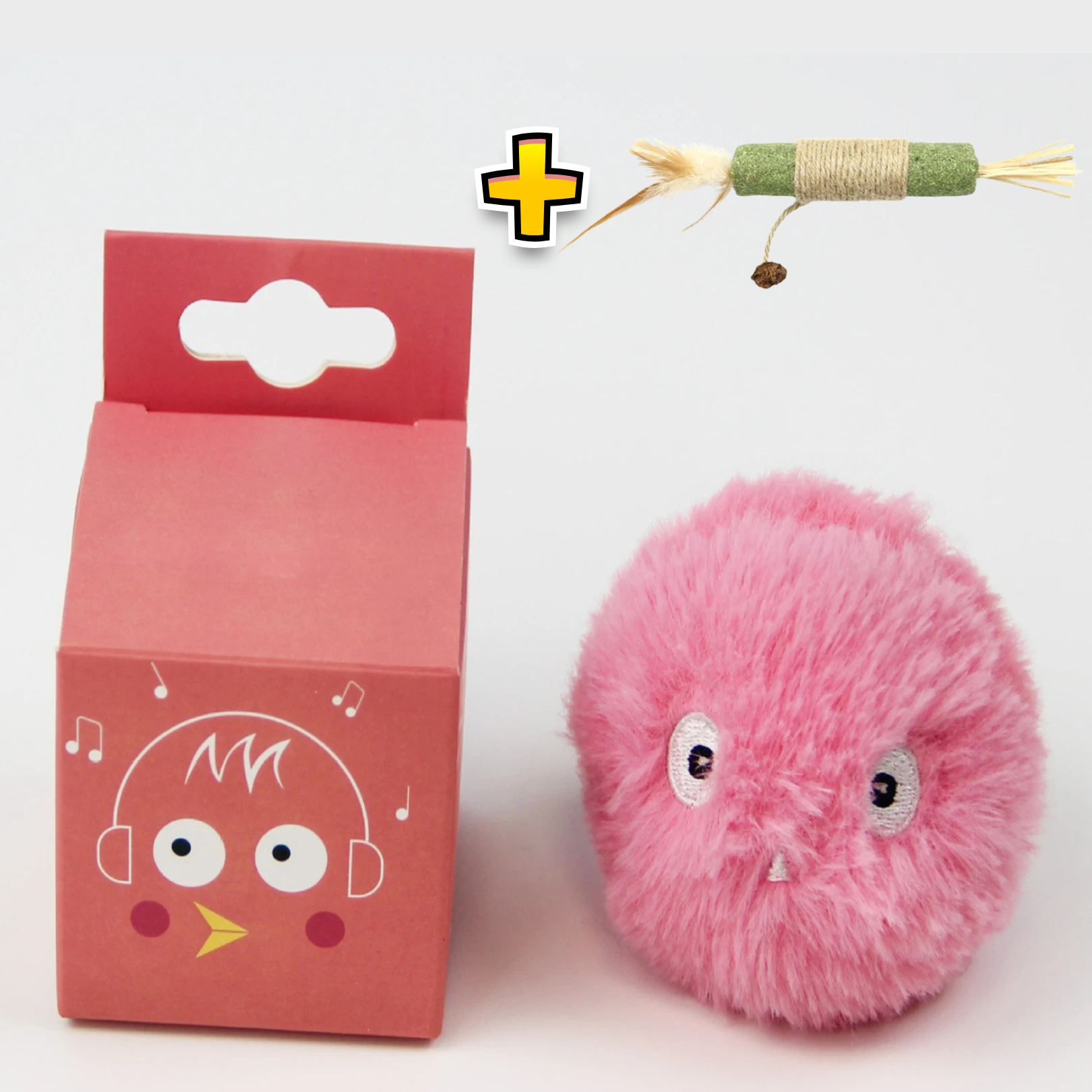 Balle Interactive Intelligente pour Chat - 1 Stick d'Herbe à Chat OFFERT