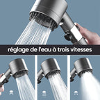Pommeau de douche haute pression multifonctionnel + 3 filtres OFFERTS