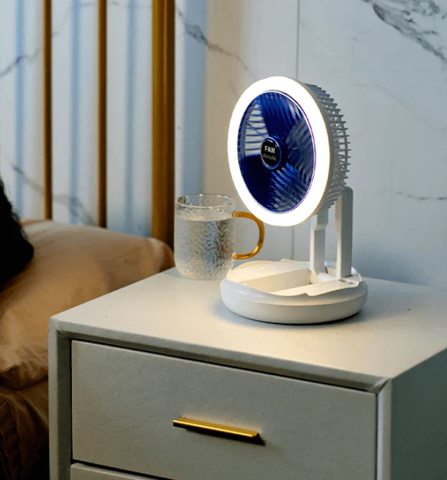 Lampe de bureau LED avec ventilateur intégré - Sans-fil