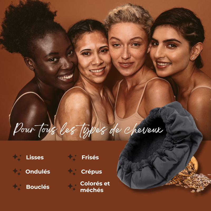 Bonnet de soin Capillaire Chauffant aux Graines de Lin