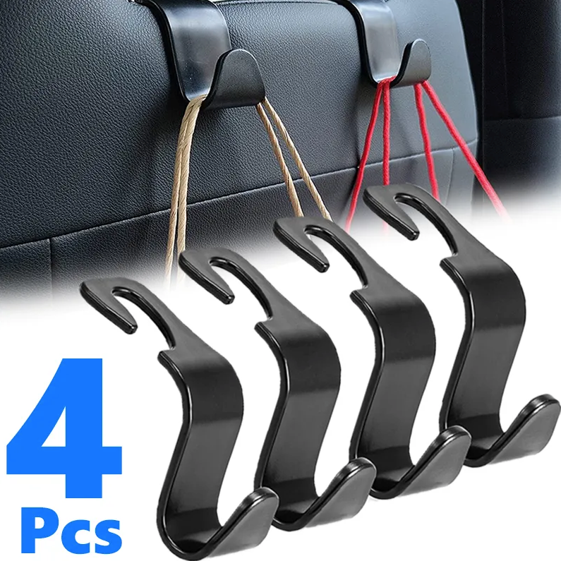 4x Crochets de rangement pour voiture