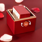 Coffret Rose éternelle avec Collier Cœurs