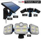 Applique LED solaire double éclairage puissant