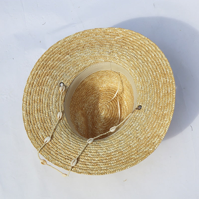 Chapeau de plage avec lanière coquillage - Collection 2023