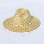 Chapeau de plage avec lanière coquillage - Collection 2023
