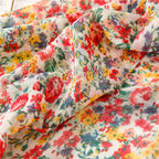Foulard Printanier en Viscose à imprimé et pompoms