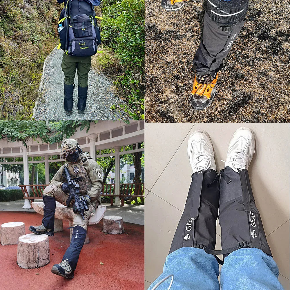 Paire de guêtres jambières imperméables pour activités en plein air