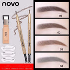 Coffret à Sourcils - Crayon waterproof, 3 recharges & 3 pochoirs