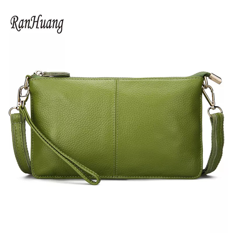 Mini Pochette bandoulière vintage en cuir véritable