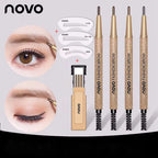 Coffret à Sourcils - Crayon waterproof, 3 recharges & 3 pochoirs