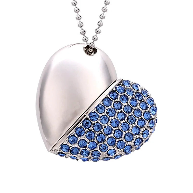 Collier Coeur USB Flash 2 en 1 - Jusqu'à 128GB