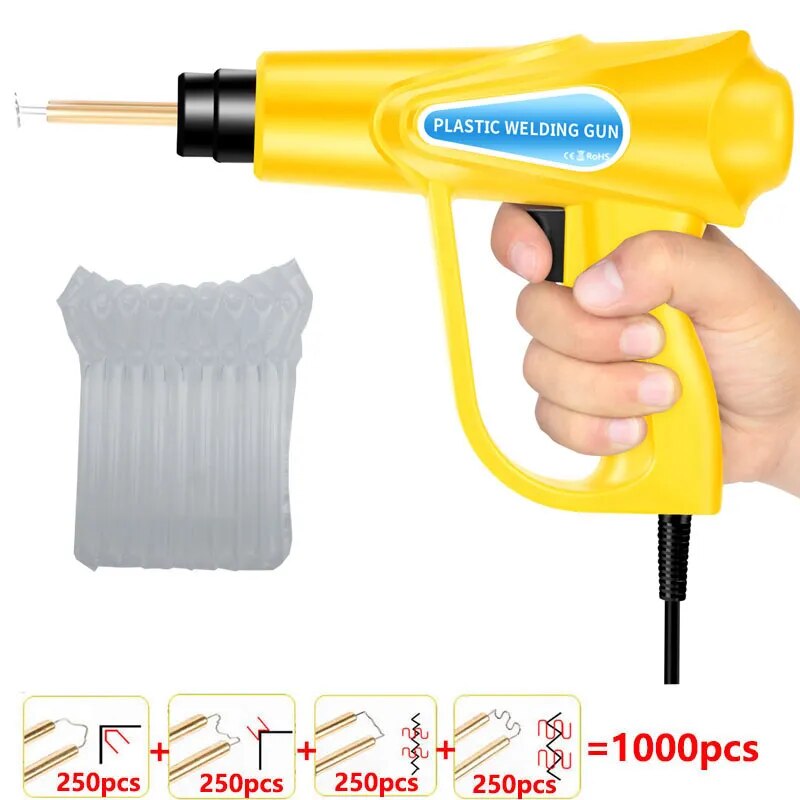Pistola de soldar especial para plástico + 1000 grapas