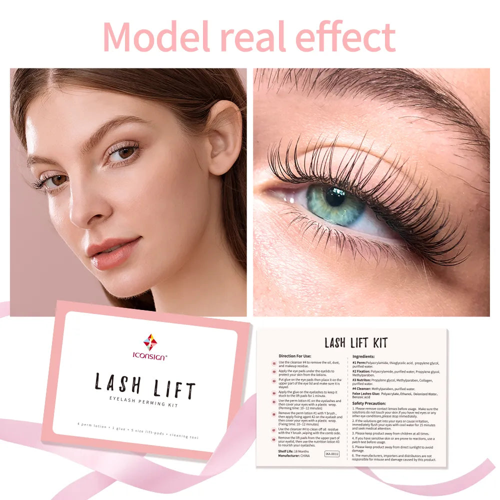 Kit de rehaussement semi-permanent pour cils
