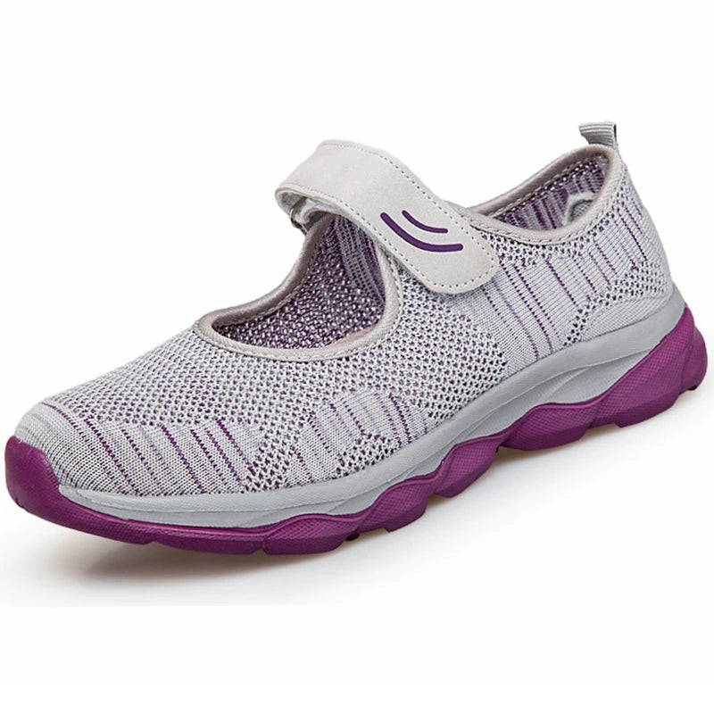 Ballerines de Marche Respirantes pour Femme – Chaussures Légères et Réglables