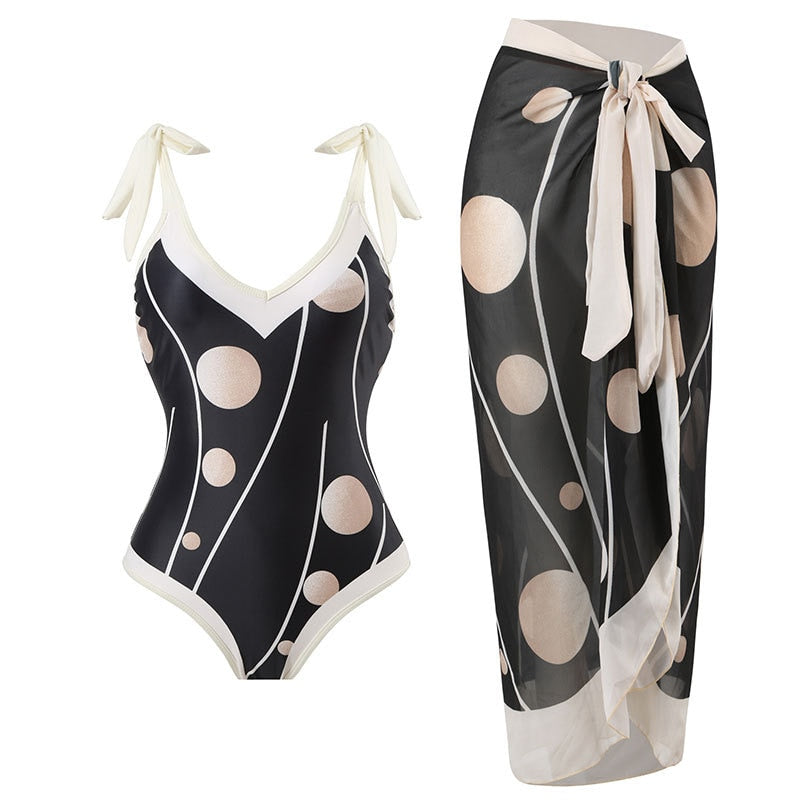 Maillot 1PC & Jupe longue