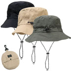 Chapeau de pêcheur à Cordon Pliable Anti-UV & Imperméable
