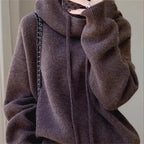 Sweat à Capuche en Maille Chaude - Femme