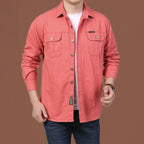 Chemise Style Armée 100% Coton - Printemps/Automne