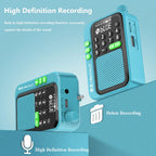 Radio FM de poche numérique avec Bluetooth — LED, enregistrement
