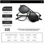 Lunettes de soleil polarisées magnétiques 6 en 1