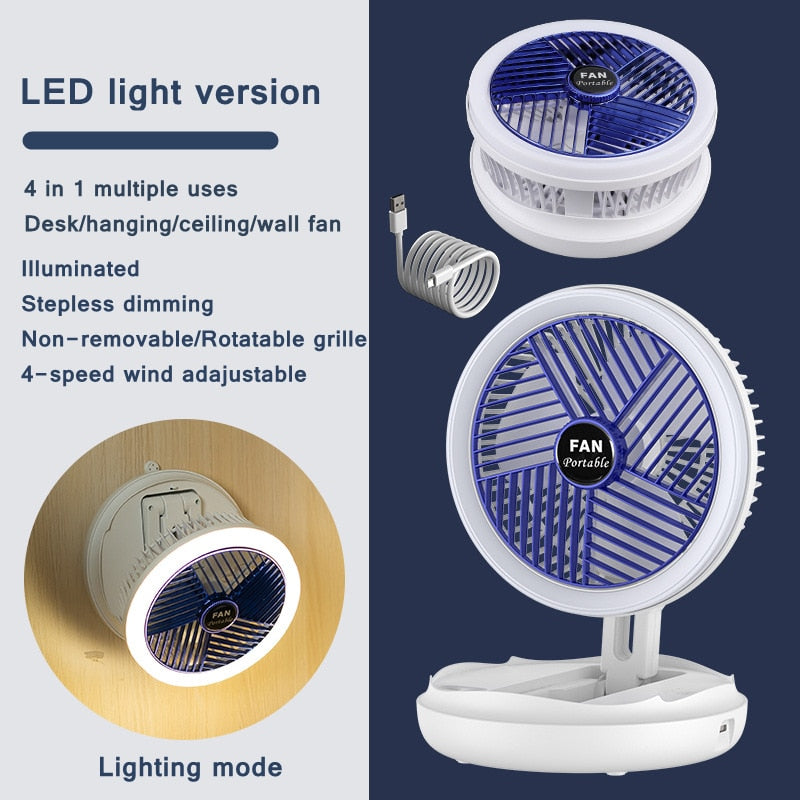 Lampe de bureau LED avec ventilateur intégré - Sans-fil