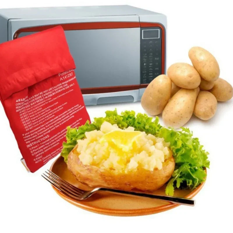 Lot de 4 Sacs de cuisson réutilisables au micro-ondes spécial pomme de terre
