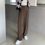 Pantalon décontracté ample taille haute