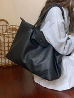 Sac Fourre-Tout Grande Capacité en Cuir PU