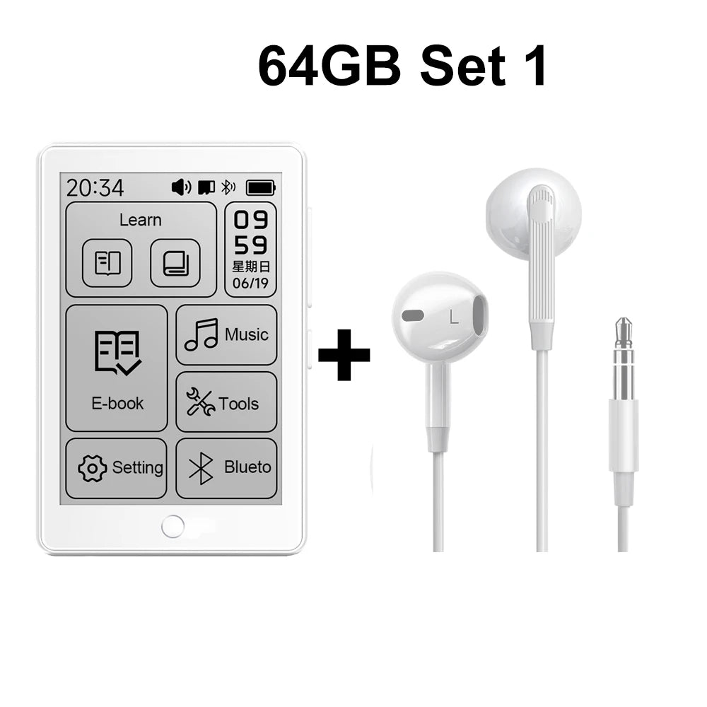 Lecteur MP3 & E-Book E-Ink 2,7" Bluetooth 45H Autonomie - Lecture & Musique