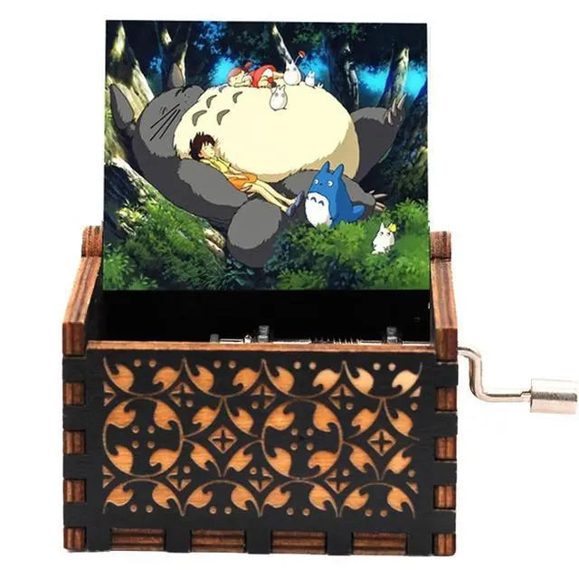 Boîte à musique en bois à manivelle - Films Cultes