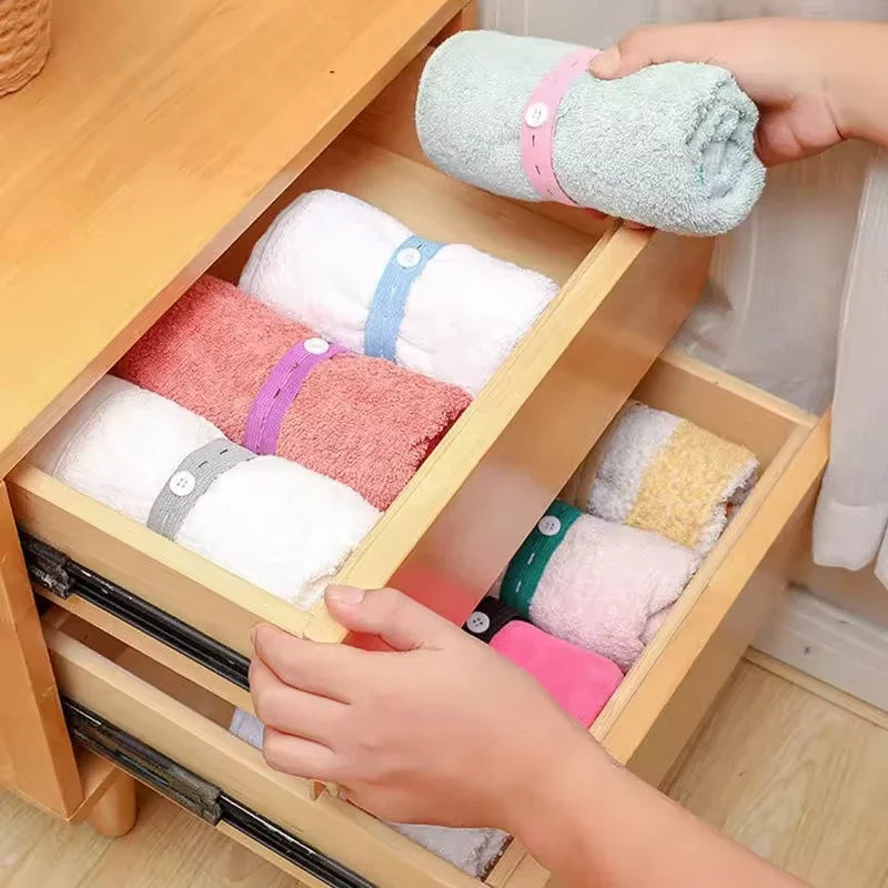 Lot de 50 Sangles Élastiques Réglables Organisatrices de Vêtements