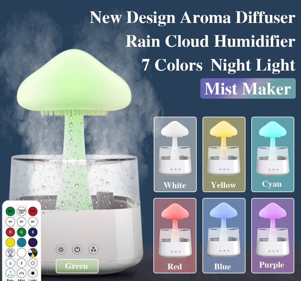 Cloudy Rain : Diffuseur d'huile contre le stress et l'anxiété