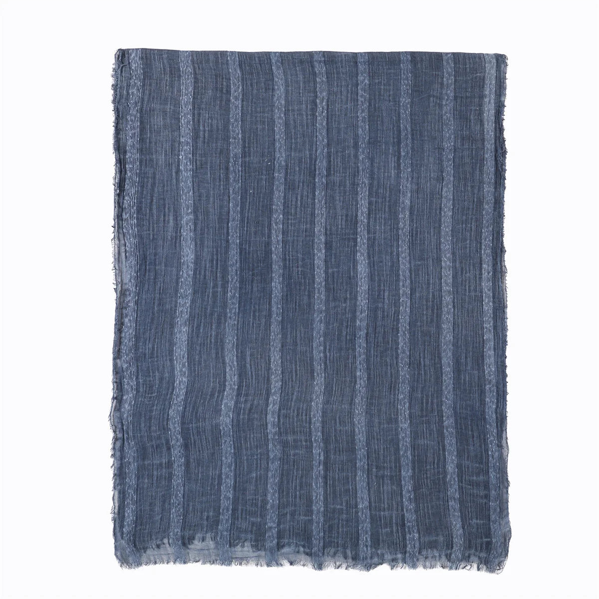 Foulard Rayée en Coton & Lin Douce et Chaude - Foulard Unisexe