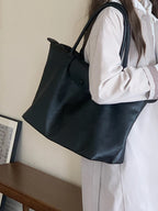 Sac Fourre-Tout Grande Capacité en Cuir PU