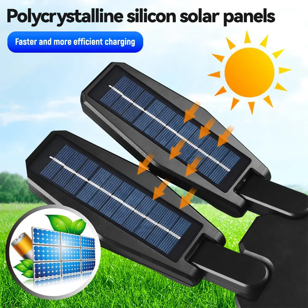 Lampe solaire extérieure double 200 LED - Dectection des mouvements