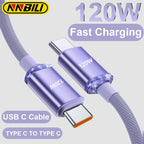 Pack de 2 cables USB Type C tressés 2M - Transfert de données et chargement Rapide
