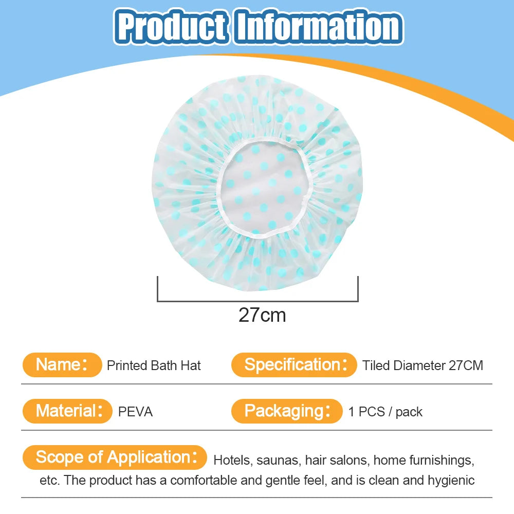 3x Bonnets de douche imperméables pour femme