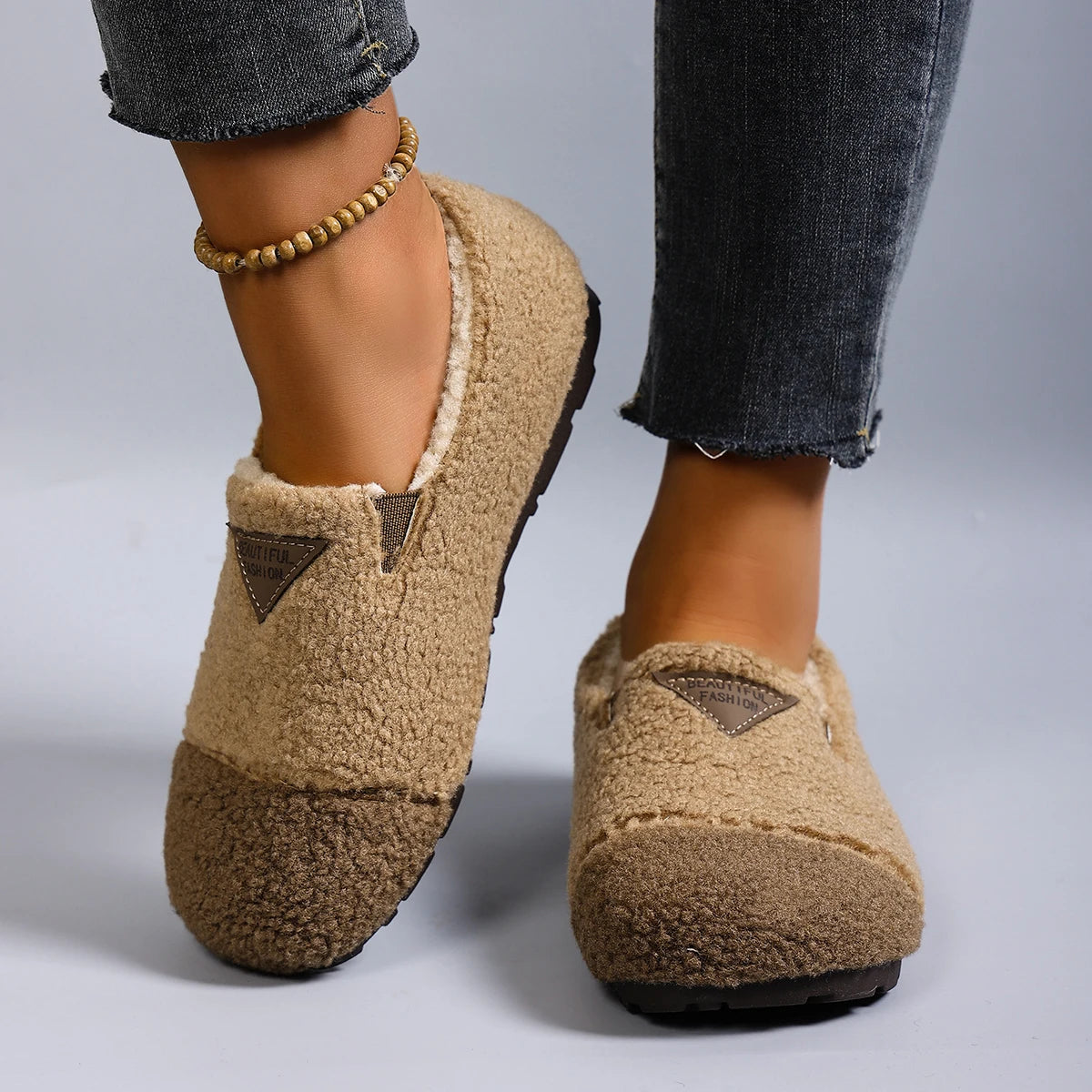 Mocassins Douillets Femme Semelle Antidérapante