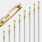 12 aiguilles de couture facile à enfiler - Étui en bois OFFERT