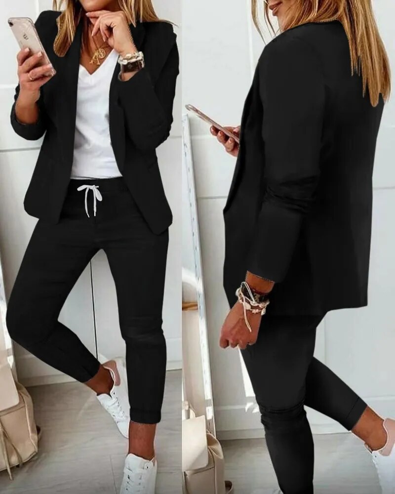 Ensemble blazer & pantalon décontracté