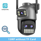 Caméra Surveillance Extérieure connectée PTZ Double Écran 8MP WiFi — Zoom 10X, Détection IA