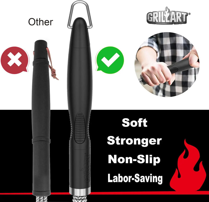 Brosse de Nettoyage BBQ 3 en 1 avec Grattoir