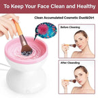 Nettoyeur de pinceaux de maquillage rotatif USB