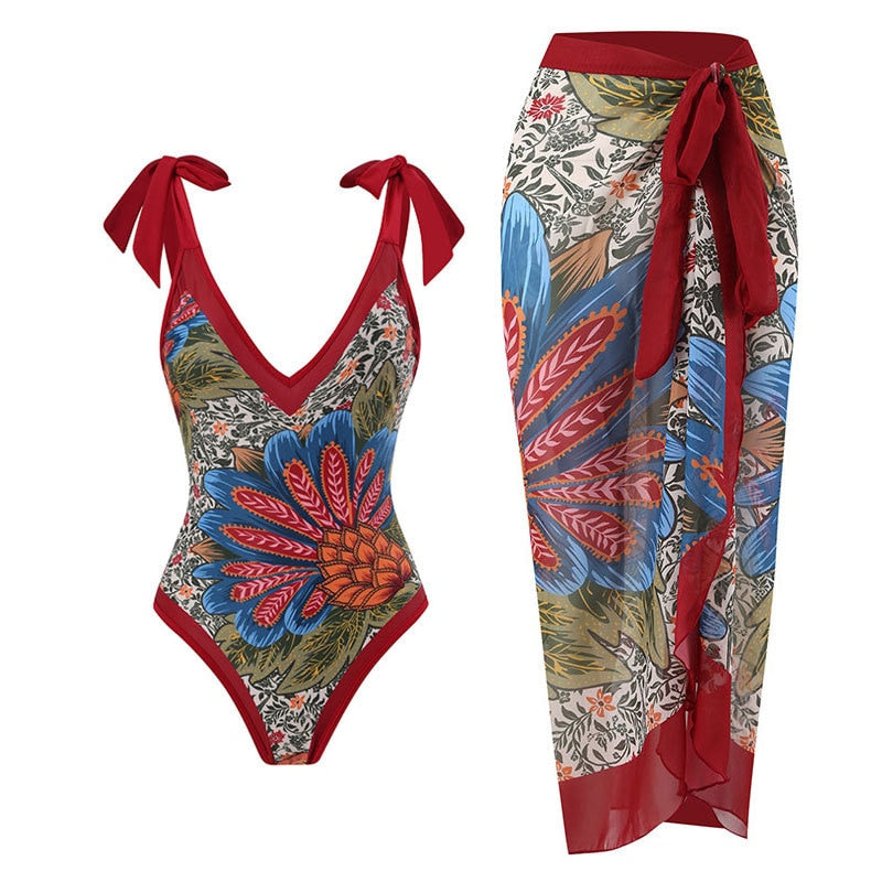Maillot 1PC & Jupe longue